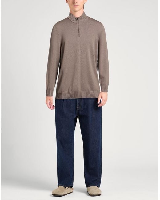 Drumohr Brown Turtleneck Merino Wool for men