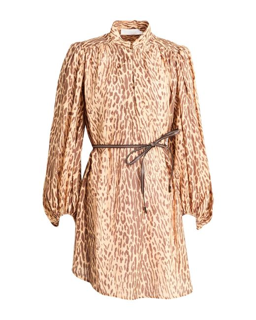 Zimmermann Natural Mini Dress Linen