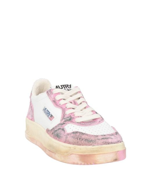 Autry Pink Sneakers Leather