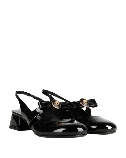 Versace Black Pumps Leather