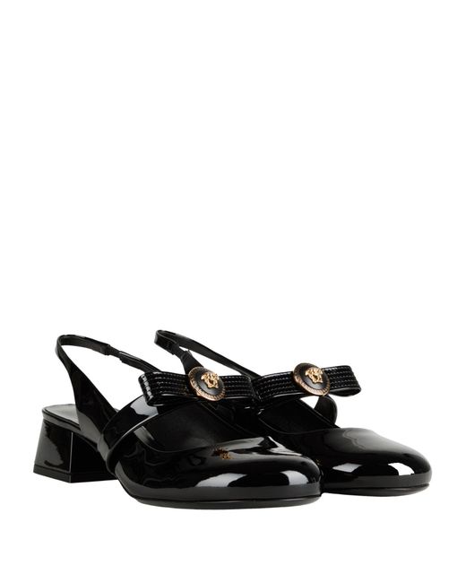 Versace Black Pumps Leather