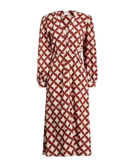 Marella Red Midi Dress Polyester