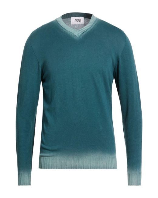 Pullover Alpha Studio de hombre de color Blue