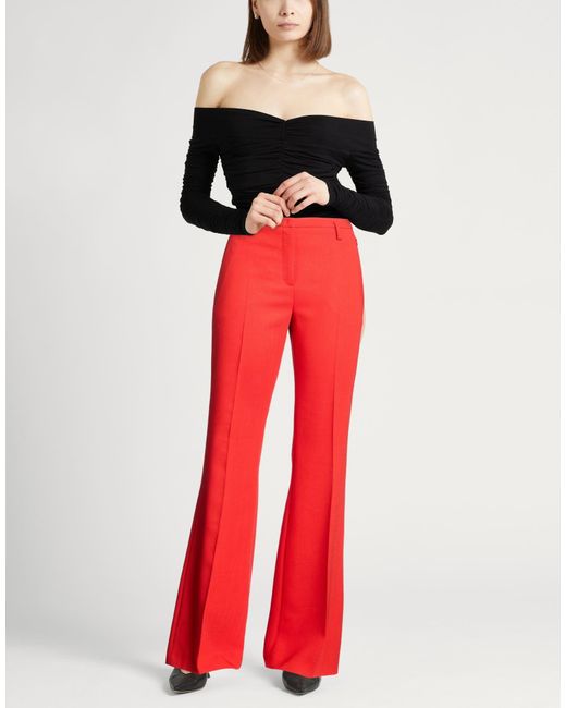 Akris Red Pants Wool, Polyamide