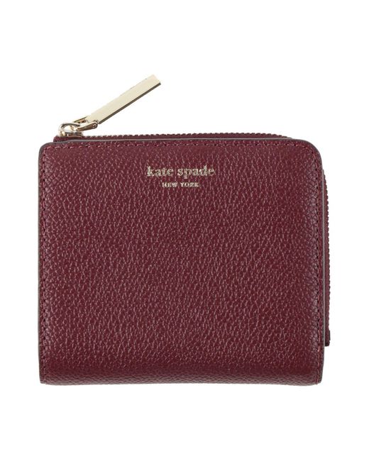 Kate Spade Red Cocoa Wallet Cow Leather