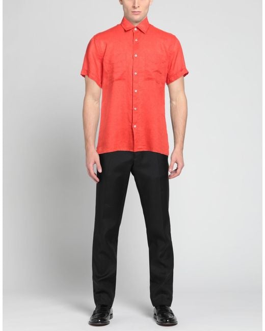 Liu Jo Red Shirt Linen for men