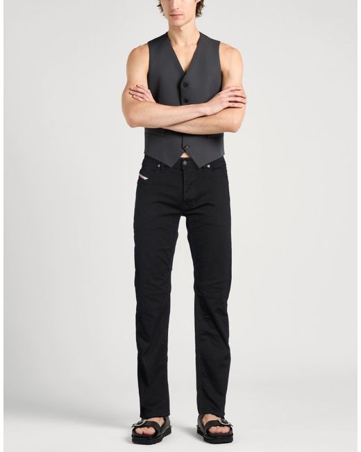 DIESEL Black Jeans Cotton, Elastane for men