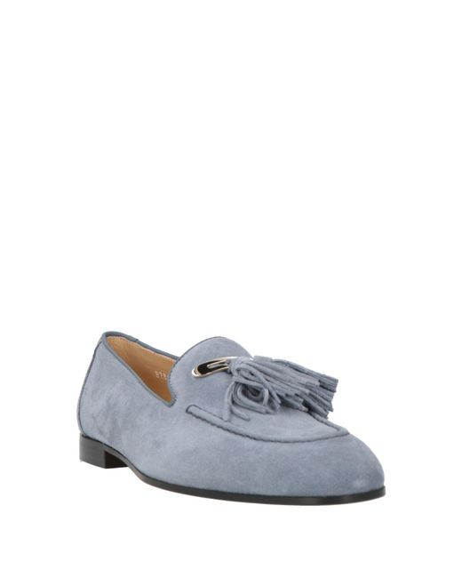 Doucal's Gray Loafers Calfskin