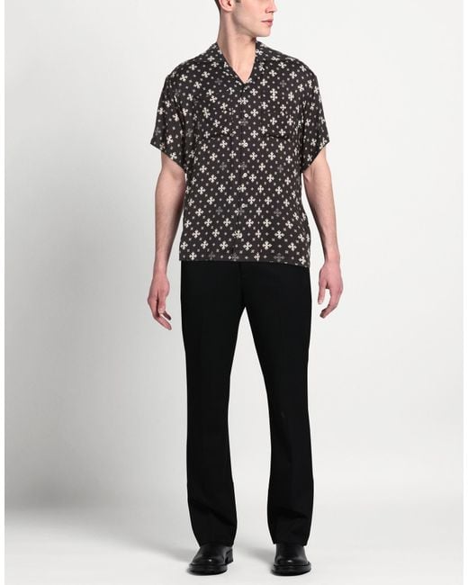 Rhude Black Shirt Viscose for men