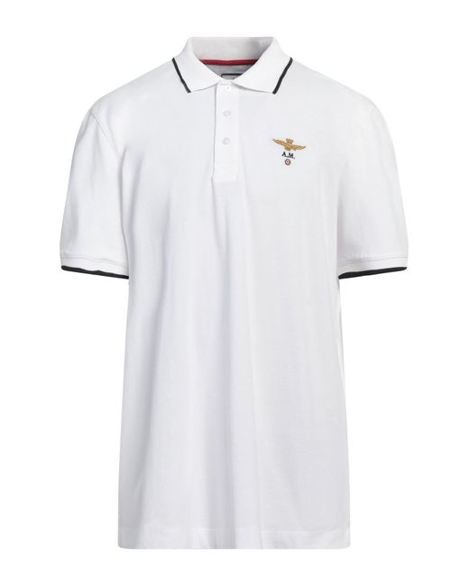 Aeronautica Militare White Polo Shirt for men