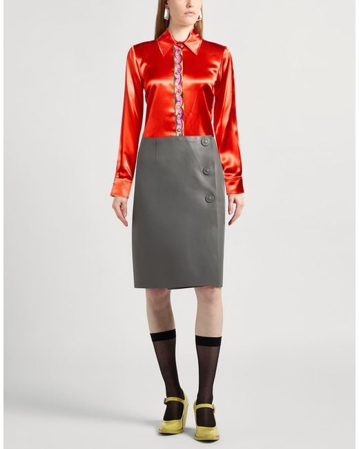 Emilio Pucci Red Shirt Viscose, Silk