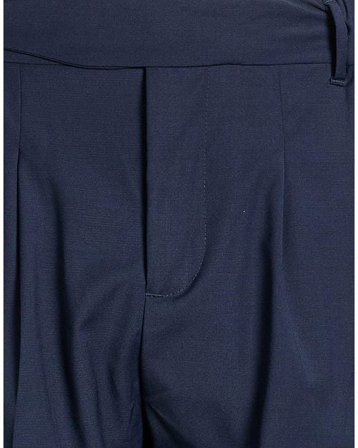 Gazzarrini Blue Pants Polyester, Wool, Elastane for men