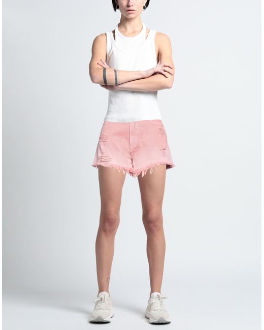 Semicouture Pink Denim Shorts