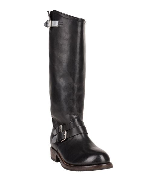 Buttero Black Boot Leather