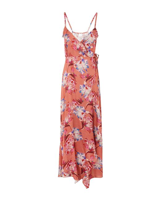 Vestito lungo8 by YOOX in Satin di colore Rosso | Lyst