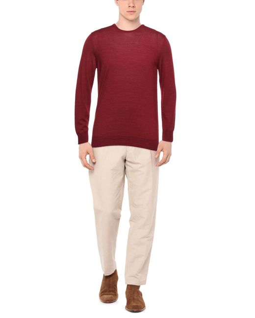 Vneck Pullover in Red für Herren