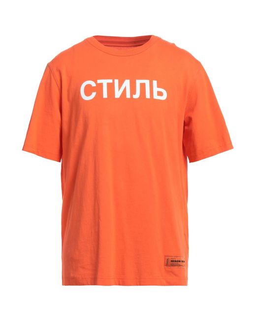 Heron Preston Orange T-shirt for men
