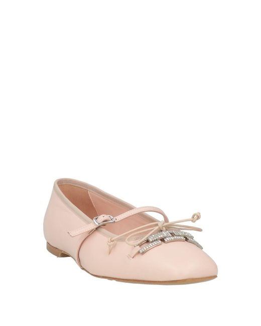 Baldinini Pink Light Ballet Flats Leather
