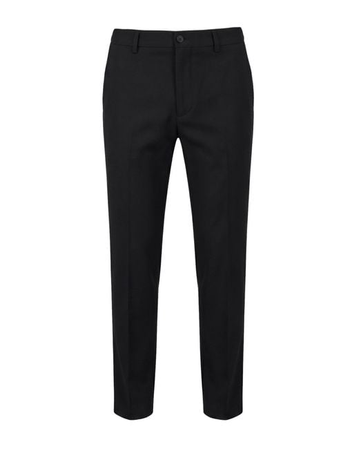 Department 5 Black Pants Polyester, Virgin Wool, Elastane for men