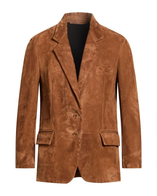 Squad² Brown Blazer Ovine Leather for men