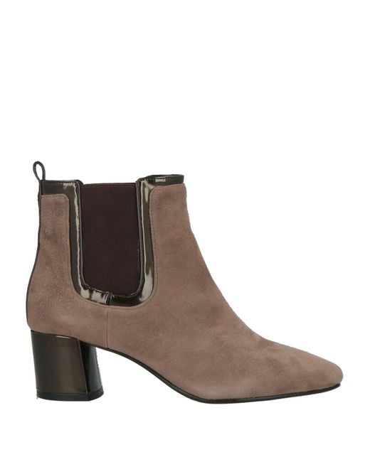 Luciano Barachini Brown Taupe Ankle Boots Leather