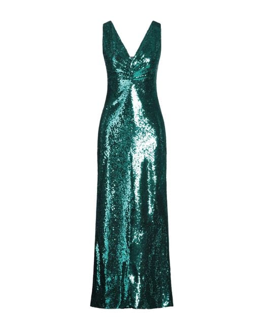 Elisabetta Franchi Green Maxi Dress