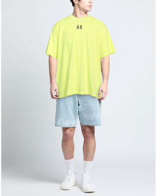 44 Label Group Yellow T-Shirt Cotton for men