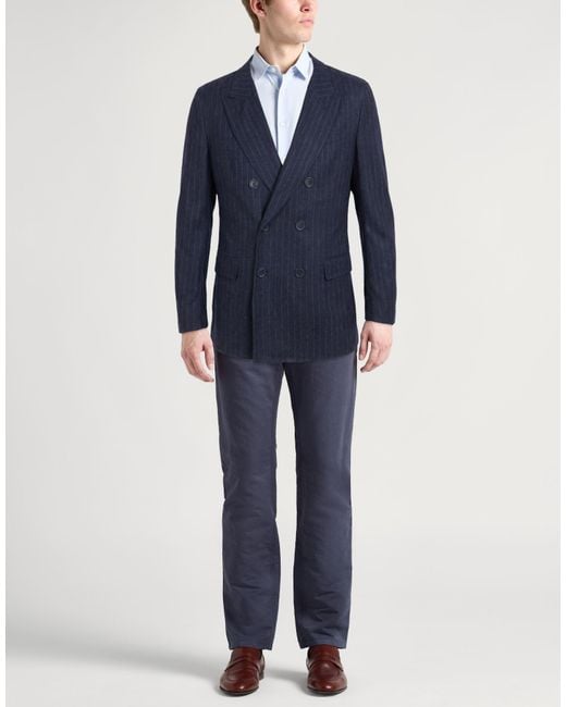Herno Blue Blazer Polyester for men
