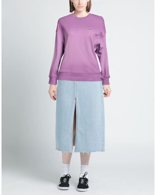 Chiara Ferragni Purple Sweatshirt