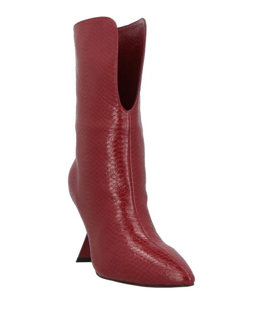 Twenty Four Haitch Red Ankle Boots