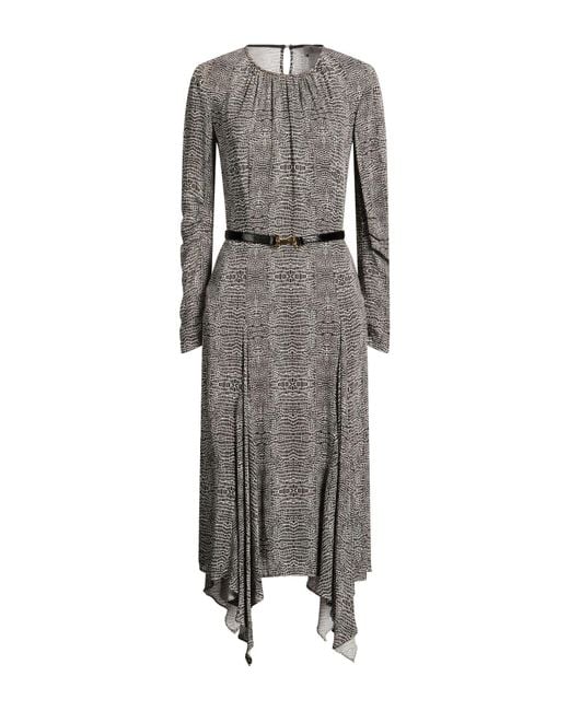 Elisabetta Franchi Gray Midi Dress Viscose