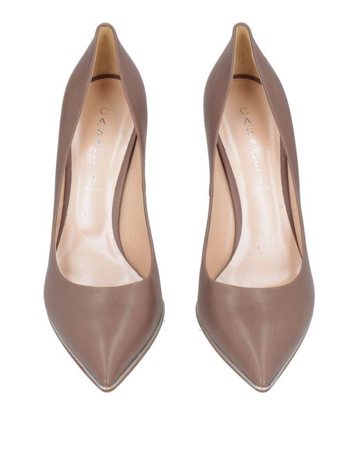 Casadei Brown Taupe Pumps Leather