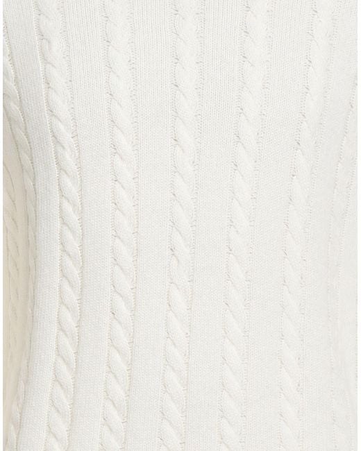 Alpha Studio White Turtleneck Recycled Wool, Viscose, Polyamide, Recycled Cashmere for men