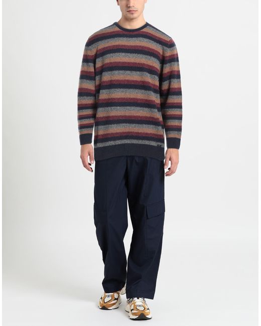 Brooksfield Blue Midnight Sweater Virgin Wool, Polyamide for men