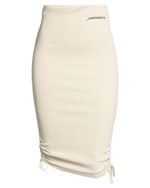 hinnominate Women's White Midi Skirt Cotton, Elastane