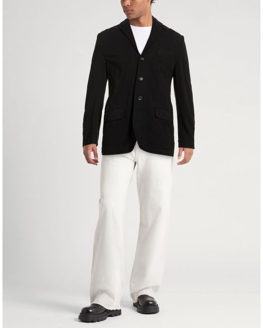 Messagerie Black Blazer Viscose, Polyamide, Elastane for men