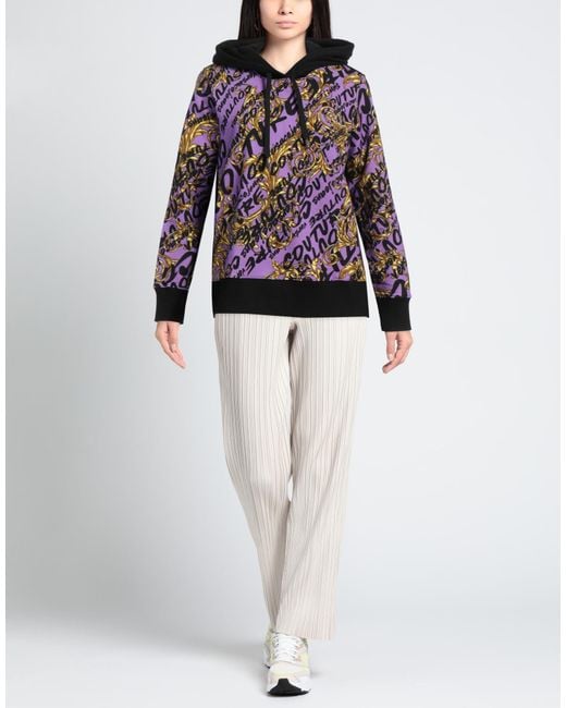 Versace Jeans Couture Purple Sweatshirt Cotton