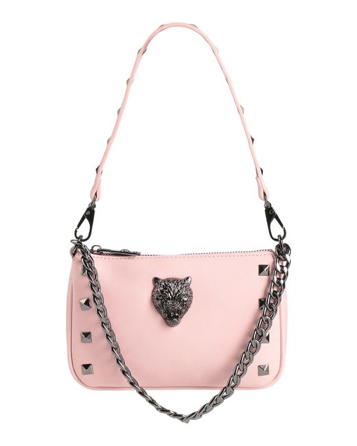 Philipp Plein Pink Handbag Textile Fibers