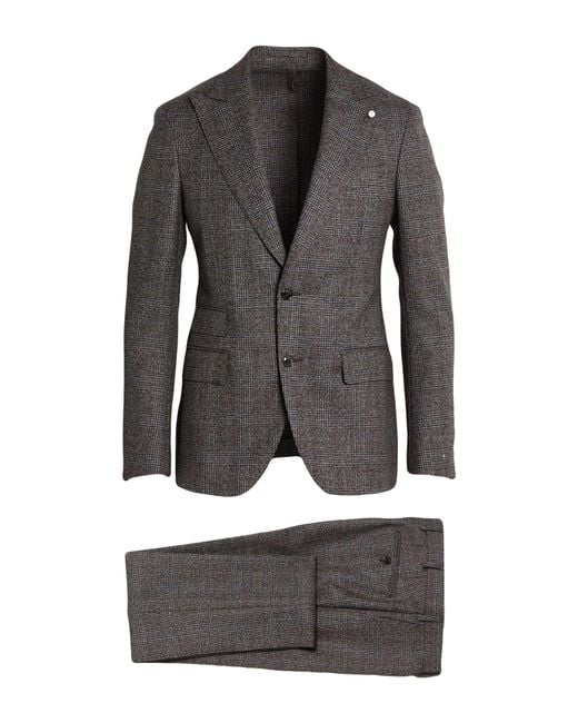 Luigi Bianchi Gray Suit for men