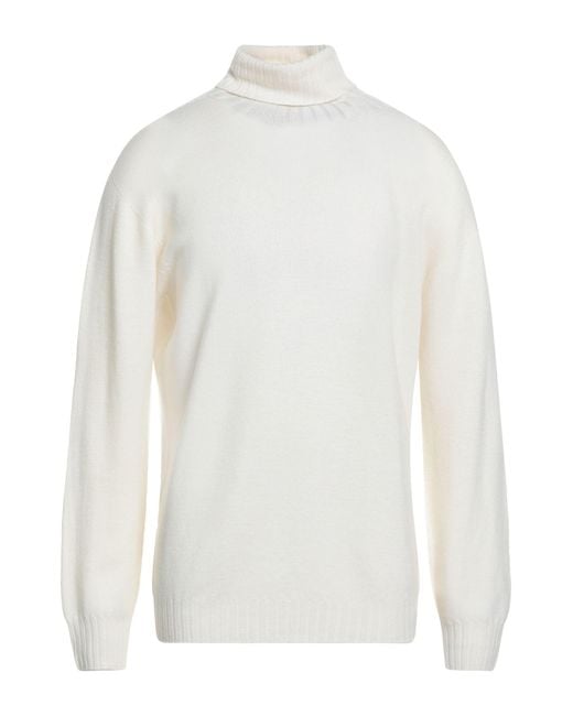 SEVENTY VENEZIA White Turtleneck Virgin Wool for men
