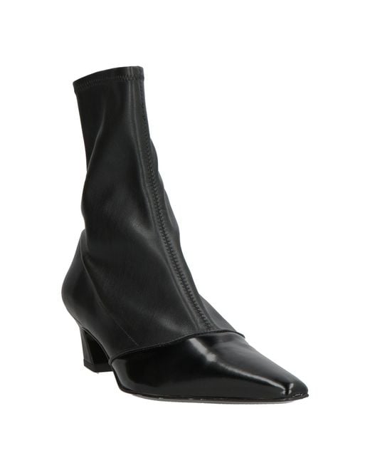 Acne Black Ankle Boots Synthetic Material