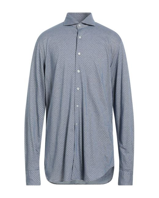 Alessandro Gherardi Blue Shirt Cotton for men