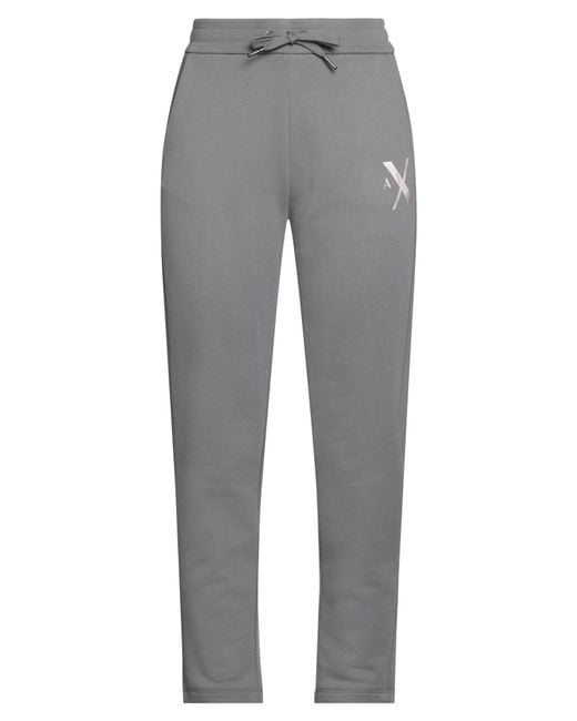 ARMANI EXCHANGE Gray Pants Cotton, Polyester, Elastane