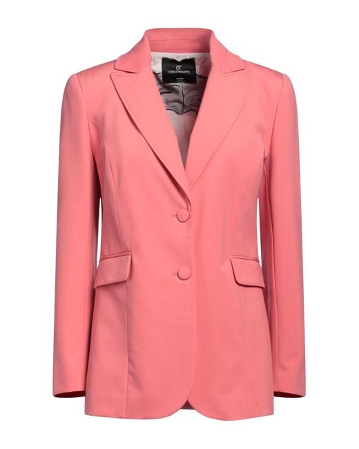 Cristinaeffe Pink Blazer Polyester, Elastane