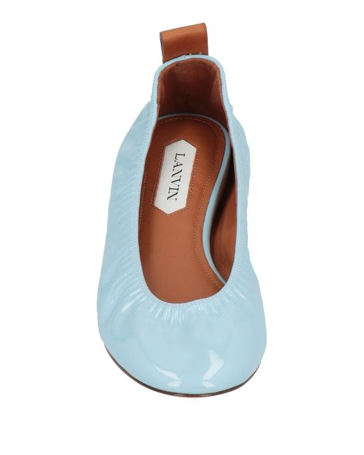 Lanvin Blue Ballet Flats Calfskin