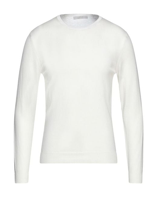 Vneck White Jumper for men