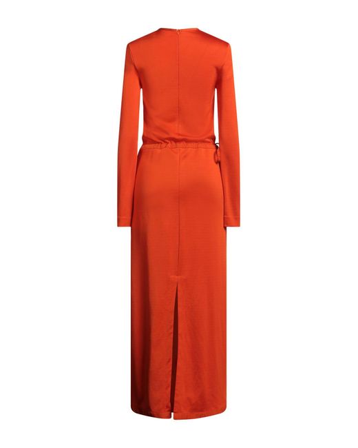Jil Sander Red Maxi Dress Viscose, Virgin Wool, Polyamide, Elastane