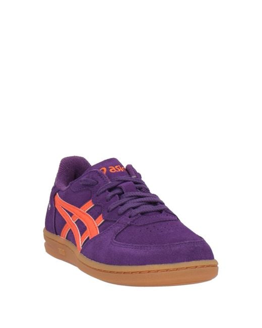 Asics Purple Sneakers Leather, Synthetisches Material