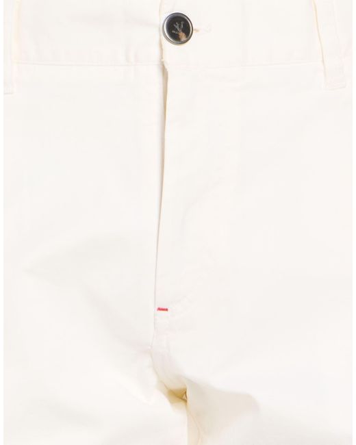 Isaia White Pants Cotton, Elastane for men