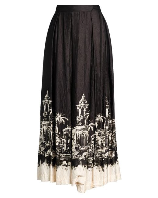 Shirtaporter Black Maxi Skirt Viscose